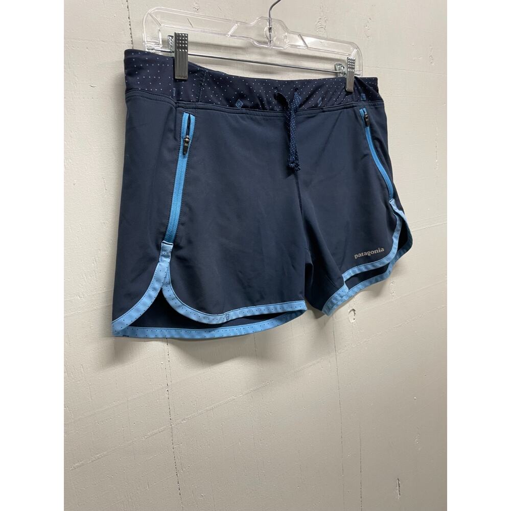 Patagonia Womens Sz Medium Strider Shorts Navy Blue Athletic Running Lined - Picture 2 of 7